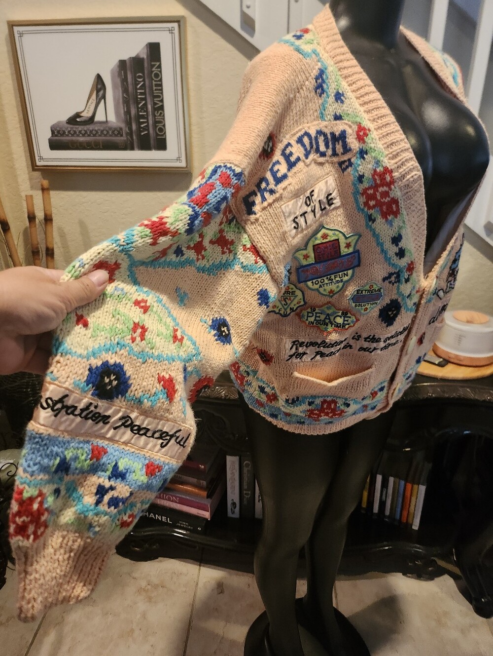 NO! Knit cardigan sweater OS - Picture 3 of 6